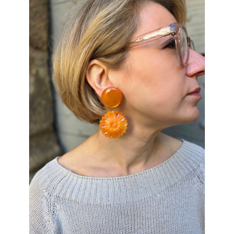 PETITE FLEUR orange ambre - Francine BRAMLI Paris