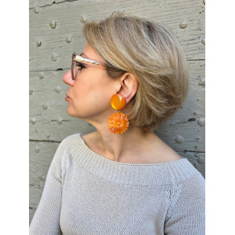 PETITE FLEUR orange ambre - Francine BRAMLI Paris