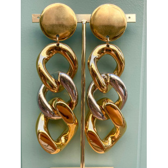 KARINA Maillons doré argenté - Francine BRAMLI Paris