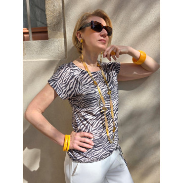 Sautoir GLOWY ambre - Francine BRAMLI Paris