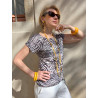 Sautoir GLOWY ambre - Francine BRAMLI Paris
