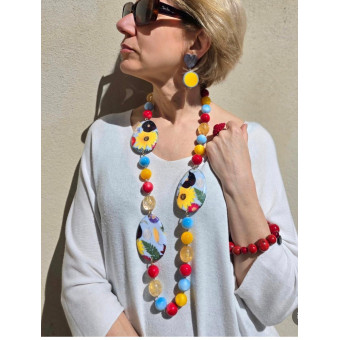 Sautoir NOHA Multicolore - Francine BRAMLI Paris collier