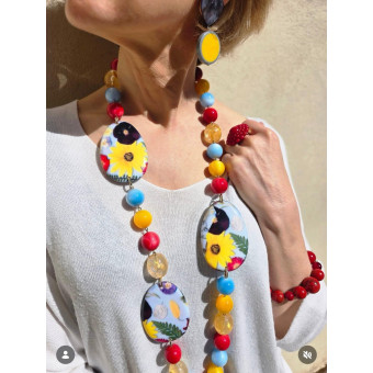 Sautoir NOHA Multicolore - Francine BRAMLI Paris collier