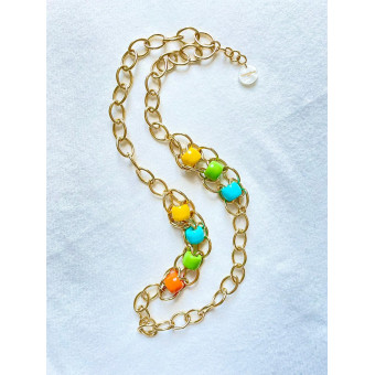 Sautoir PHAREL Multicolore - FRANCINE BRAMLI Paris collier
