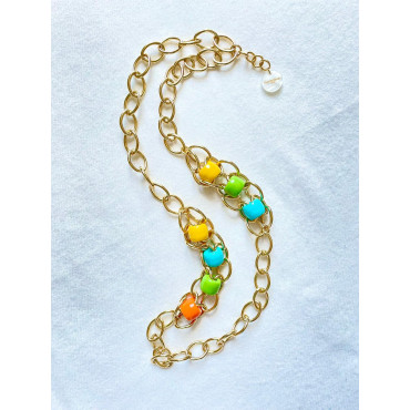 Sautoir PHAREL Multicolore - FRANCINE BRAMLI Paris collier