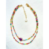 Collier FRANCINE Multicolore 2 rangs - Francine BRAMLI Paris
