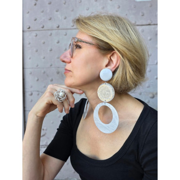CLOE LG Blanc & miroir - Francine BRAMLI Paris