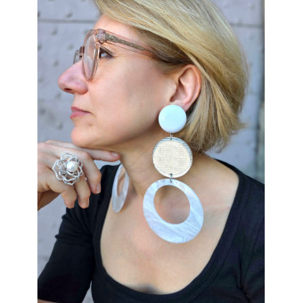 CLOE LG Blanc & miroir - Francine BRAMLI Paris