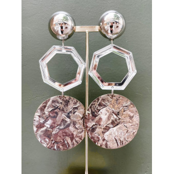 EULALIE LG Argenté & miroir - Francine BRAMLI Paris