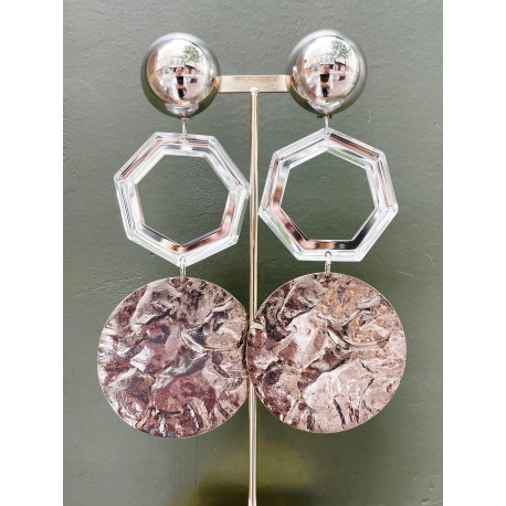 EULALIE LG Argenté & miroir - Francine BRAMLI Paris