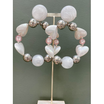 BASTILLES coeurs en nacre - Francine BRAMLI Paris