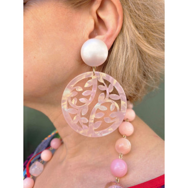 MANDALA Rose nacré - Francine BRAMLI Paris