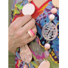 Sautoir MANDALA rose - Francine BRAMLI Paris collier