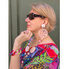 Sautoir MANDALA rose - Francine BRAMLI Paris collier