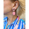 CECIL Rose Cabochon miroir - Francine BRAMLI Paris Bijoux