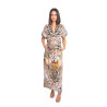 Longue Robe BLANCHE/MARRON - SIGNES GRIMALT