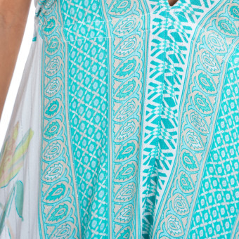 Longue Robe BLEU/BLANCHE - SIGNES GRIMALT