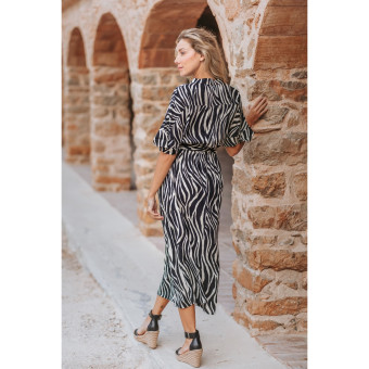 Chemise Robe BLANCHE/NOIRE - SIGNES GRIMALT