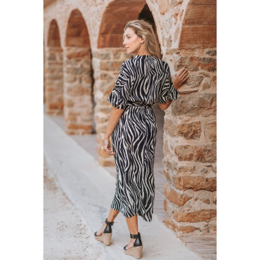 Chemise Robe BLANCHE/NOIRE - SIGNES GRIMALT