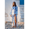 Longue Robe BLANCHE/BLEU - SIGNES GRIMALT