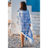 Longue Robe BLANCHE/BLEU - SIGNES GRIMALT