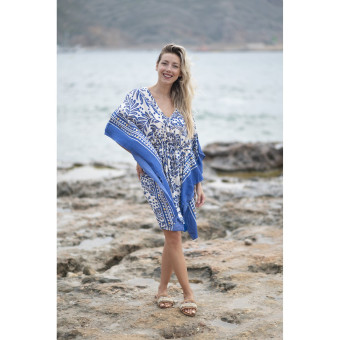 Poncho BLEU/BLANC TU - ISLA BONITA