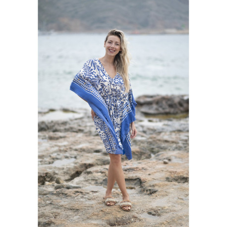 Poncho BLEU/BLANC TU - ISLA BONITA