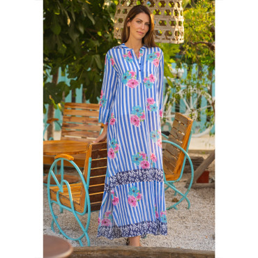 Longue Robe ROSE/BLEU - ISLA BONITA