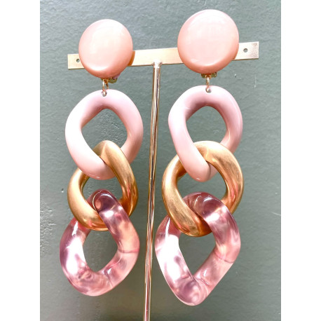 KARINA Maillons beige et doré - Francine BRAMLI Paris