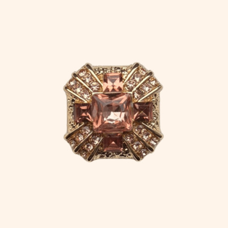Bijoux de Bouton L'IMPÉRIAL Abricot - LA LOGE DE SUZON