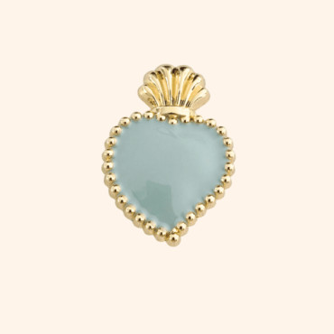 Bijoux de Bouton EXVOTO Bleu Ciel - LA LOGE DE SUZON