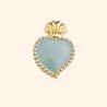 Bijoux de Bouton EXVOTO Bleu Ciel - LA LOGE DE SUZON