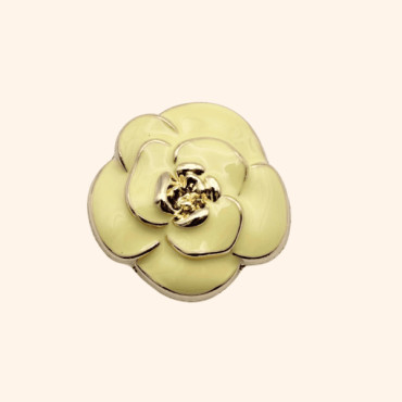 Bijoux de Bouton NICOLE Pastel Jaune - LA LOGE DE SUZON
