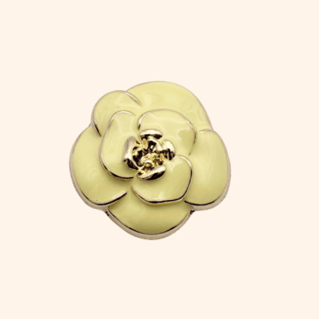 Bijoux de Bouton NICOLE Pastel Jaune - LA LOGE DE SUZON