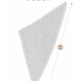 Foulard "entre Tulle et Dentelles" FLEURS DE FRAISIER - LA LOGE DE SUZON
