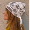 Foulard "entre Tulle et Dentelles" MARGUERITE - LA LOGE DE SUZON