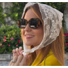 Foulard "entre Tulle et Dentelles" MARGUERITE - LA LOGE DE SUZON