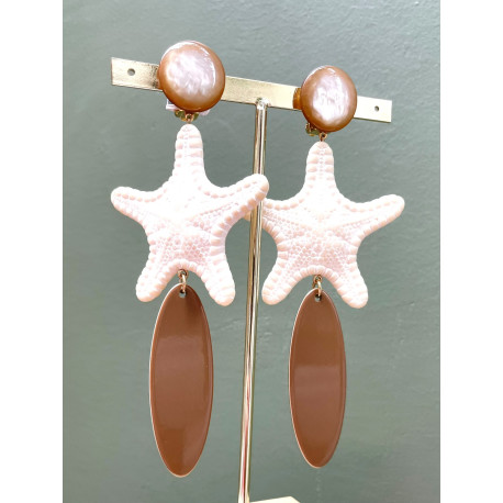 SEASTAR Marron et doré - Francine BRAMLI Paris