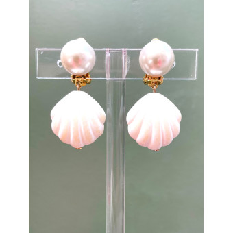 COQUILLE ivoire & perle - Francine BRAMLI Paris
