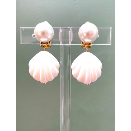 COQUILLE ivoire & perle - Francine BRAMLI Paris