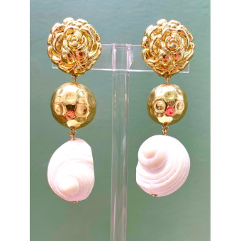 COQUILLAGE ivoire & doré - Francine BRAMLI Paris
