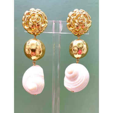 COQUILLAGE ivoire & doré - Francine BRAMLI Paris