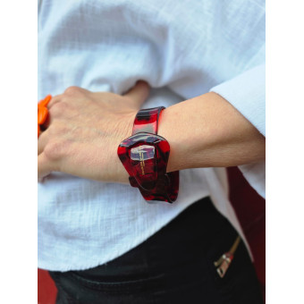 MANCHETTE ceinture rouge - Francine BRAMLI Paris