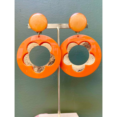 FIORE orange & doré - Francine BRAMLI Paris