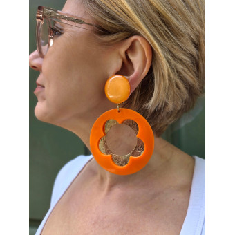 FIORE orange & doré - Francine BRAMLI Paris