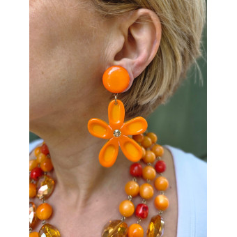 KOPSIA fleur orange - Francine BRAMLI Paris