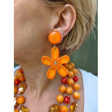 KOPSIA fleur orange - Francine BRAMLI Paris
