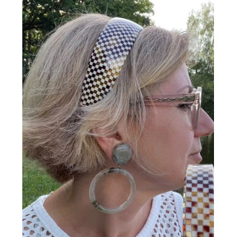 SERRE-TÊTE GM damier - Francine BRAMLI Paris