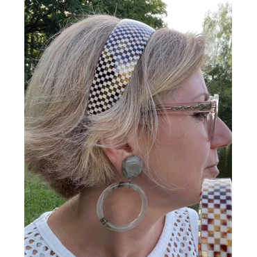 SERRE-TÊTE GM damier - Francine BRAMLI Paris