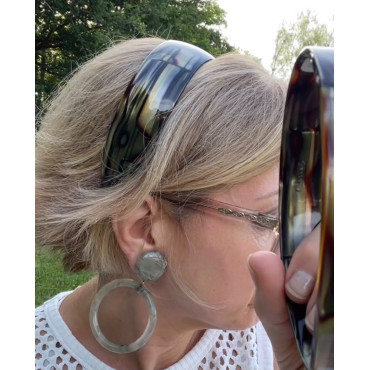 SERRE-TÊTE GM onyx - Francine BRAMLI Paris